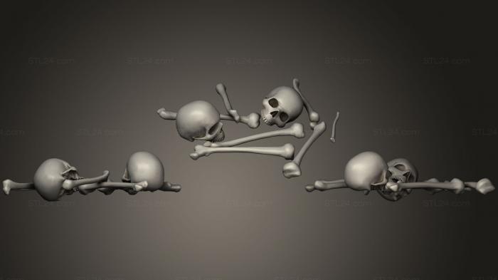 Анатомия скелеты и черепа (Набор человеческих костей1, ANTM_0684) 3D модель для ЧПУ станка